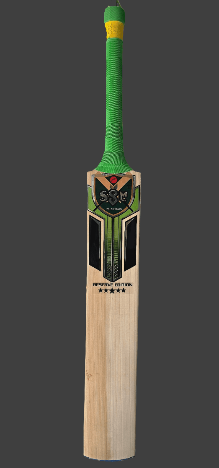 Reserve Edition Players Grade English Willow Cricket Bat showcased with a unique design and premium craftsmanship.